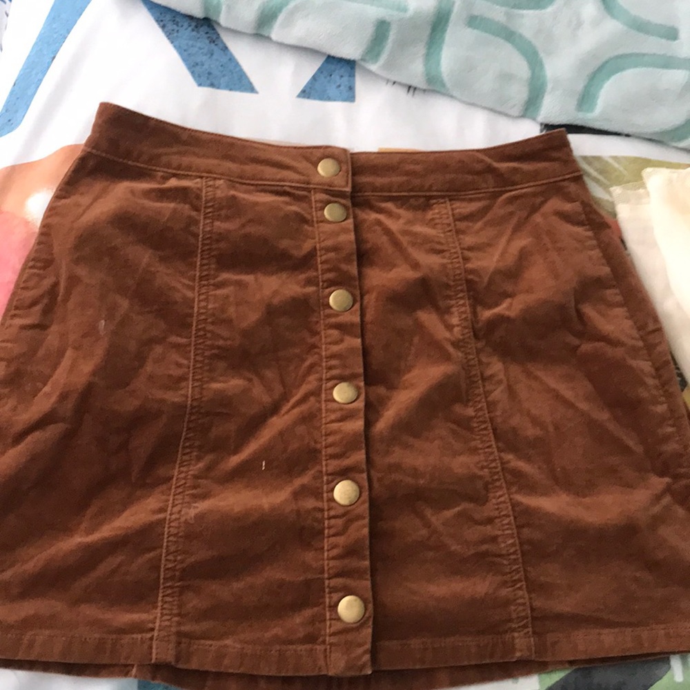 Brandy suede skirt